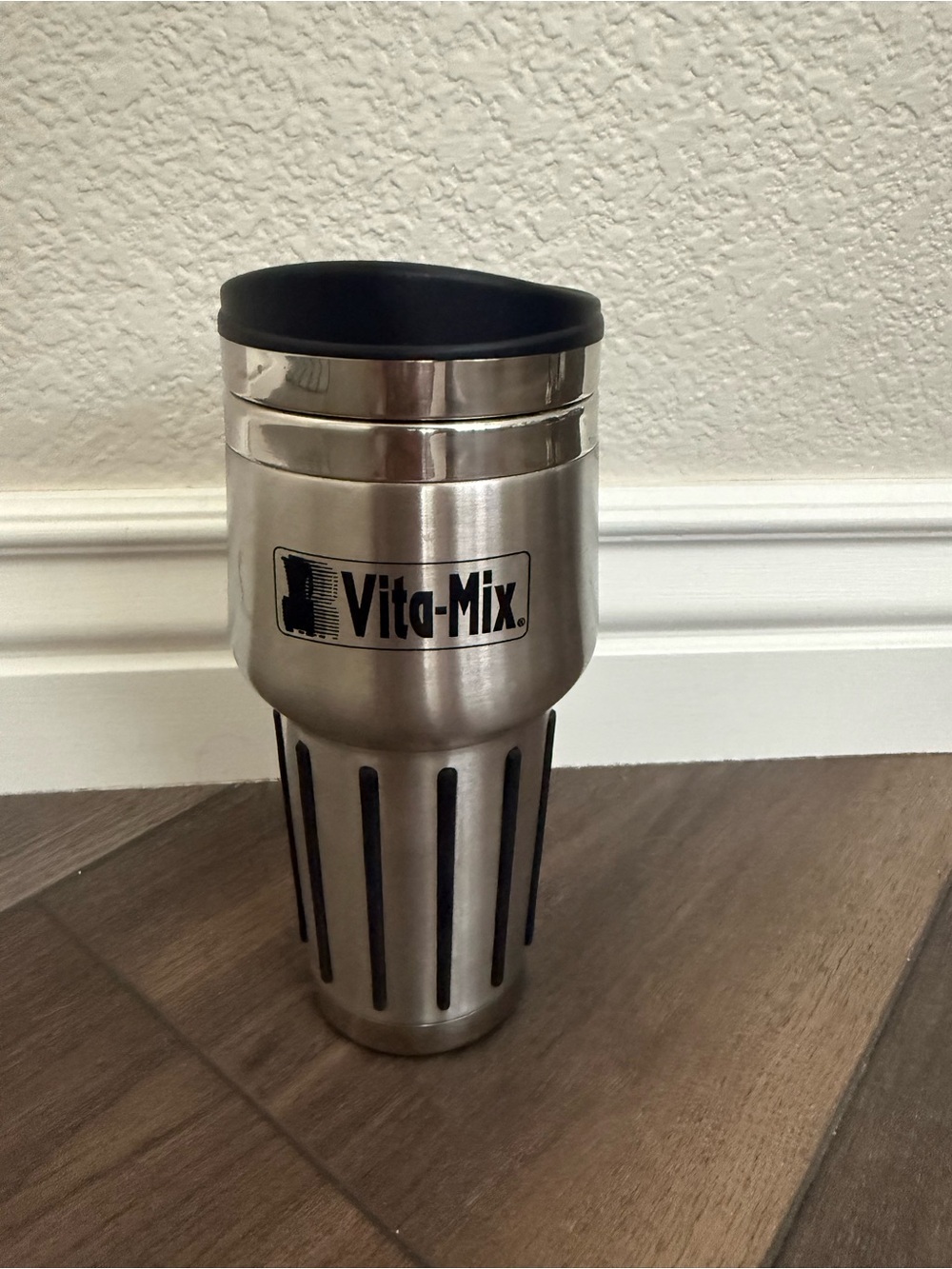 Vita-Mix Stainless Steel Travel Mug in Silver and Black